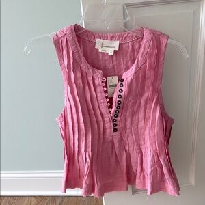NWT Sleeveless Button-Down Top